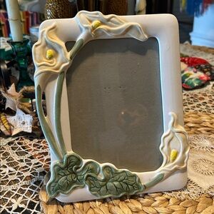 Vintage 3D Ceramic Calla Lily Picture Frame - 1980’s